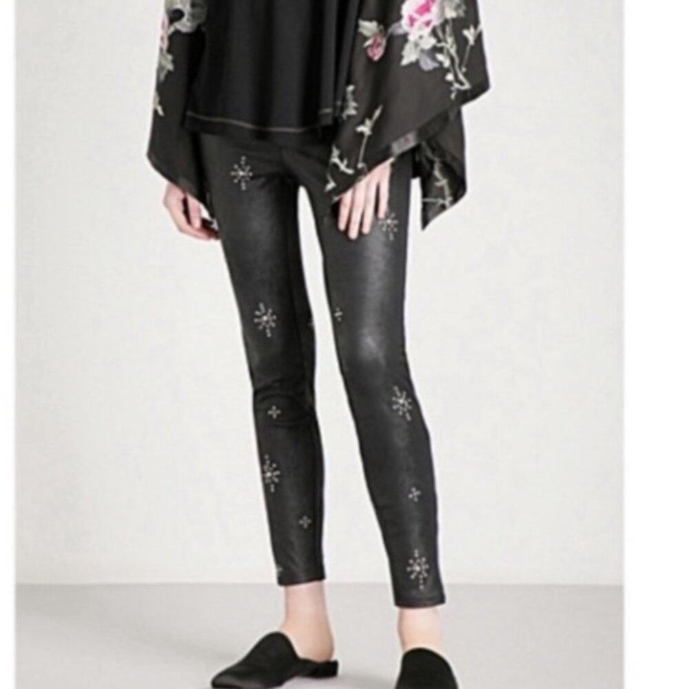 NWT Free people studded vegan leather leggings sz 24